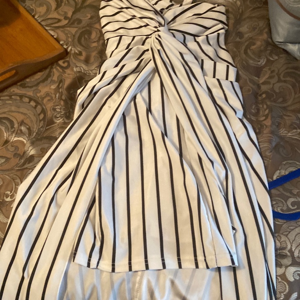 Halter Pine stripe Dress FITTED!